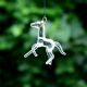 Glass Multicolor Horse Christmas Tree Decoration Ornaments Set of 6 Pcs